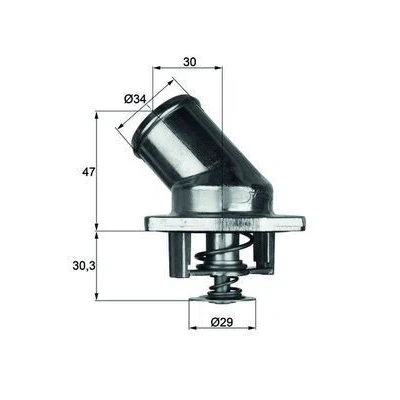 Billede af MAHLE ORIGINAL TI 3 92 Termostat med pakning OPEL: Astra F CC