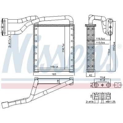 Billede af NISSENS 707306 Varmeveksler med ledning