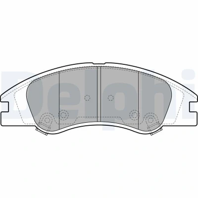 Billede af DELPHI LP1932 Bremseklodser med akustisk advarsel for slid anti knirke plade uden tilbehør KIA: Cerato Hatchback