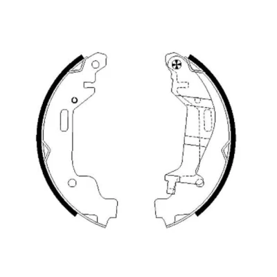 Billede af TEXTAR 91058000 Bremsebakker 180 26 med håndbremsegreb SUZUKI: Wagon R+ II Hatchback, OPEL: Agila A