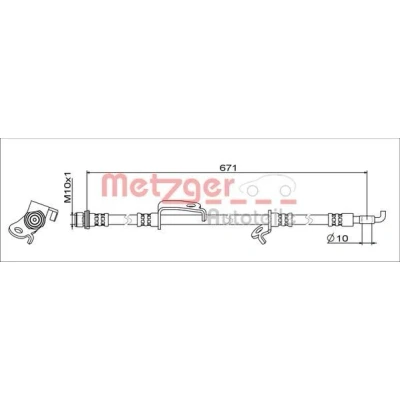 Billede af METZGER 4111685 Bremseslange venstre foraksel 671 TOYOTA: Avensis III Stationcar, Sedan