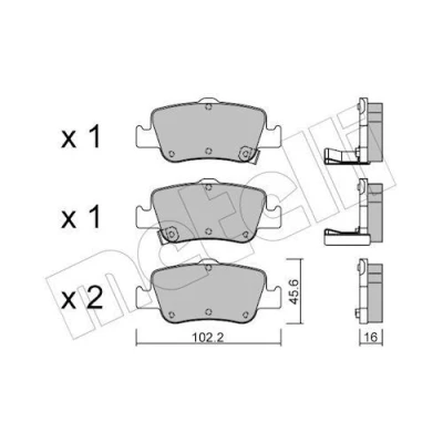 Billede af Bremseklodser METELLI 22 0796 0