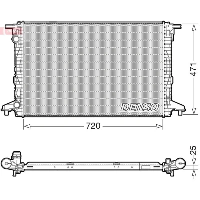Billede af DENSO DRM02043 Radiator 720 487 25