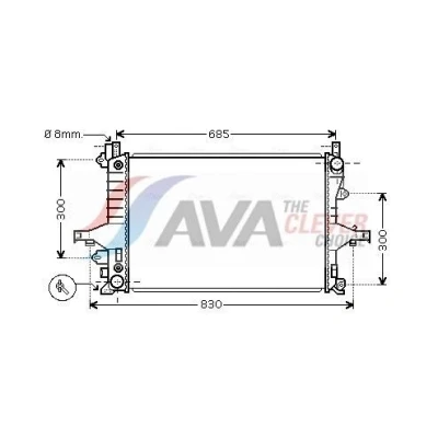 Billede af PRASCO VO2115 Radiator Aluminium 620 405 32 Loddet køleripper VOLVO: V70 2