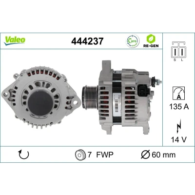 Billede af VALEO 444237 Generator 14V 135A OPEL: Movano A Bus