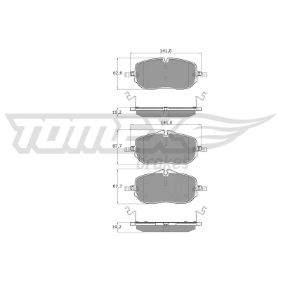 Billede af TOMEX brakes TX 60 72 Bremseklodser foraksel forberedt til slidadvarsel MERCEDES BENZ: C klasse T Modell