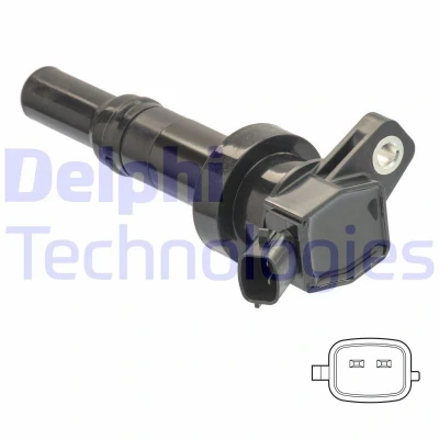Billede af DELPHI GN10826 12B1 Tændspole 2 12 KIA: RIO 3, Picanto II, III, HYUNDAI: i20 I Hatchback