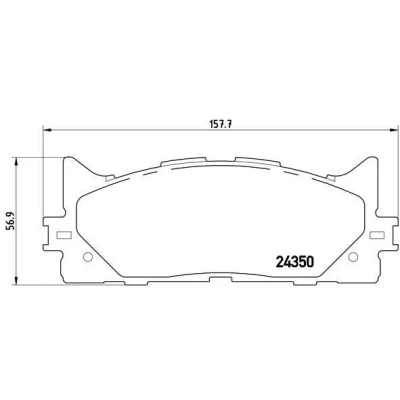 Billede af BREMBO P 83 117 Bremseklodser Ekskl. slidadvarselskontakt med tilbehør TOYOTA: Camry V Sedan