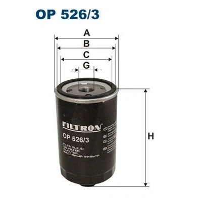 Billede af FILTRON OP 526/3 Oliefilter 3/4 16 UNF Påskruet filter VOLKSWAGEN: GOLF 2, Passat B3/B4 Sedan, Corrado