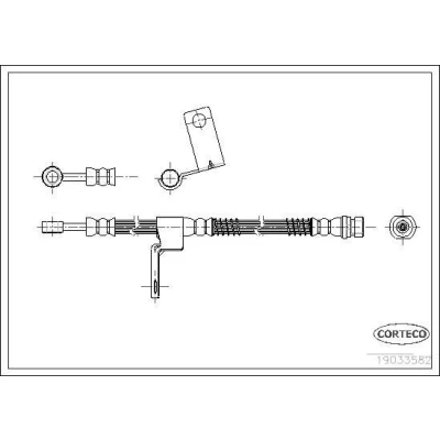 Billede af CORTECO 19033582 Bremseslange venstre foraksel 490 HYUNDAI: Getz
