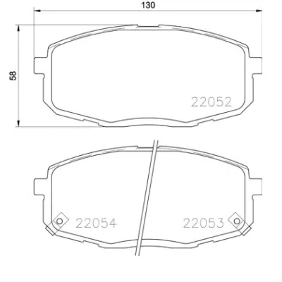 Billede af BREMBO P 30 077 Bremseklodser med akustisk advarsel for slid tilbehør HYUNDAI: Kona SUV, KIA: SOUL 2