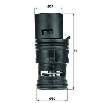 Billede af MAHLE ORIGINAL TO 7 75 Termostat, oliekøling