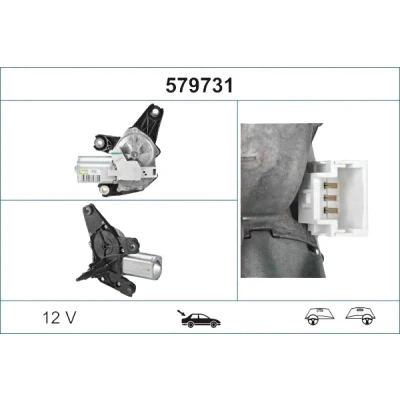 Billede af VALEO ORIGINAL PART 579731 Viskermotor 12 bag til venstre /højrestyring