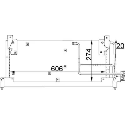 Billede af MAHLE ORIGINAL AC 223 000S Kondensator uden tørrer, med tætningsring 10 7,65 606