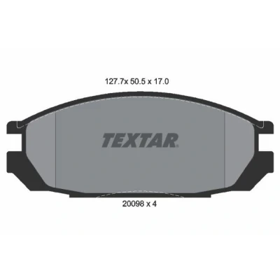 Billede af TEXTAR 2009801 Bremseklodser Ikke forberedt til slidindikator NISSAN: Patrol GR 4 SUV, Hardtop,