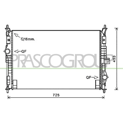 Billede af PRASCO CI450R001 Radiator Aluminium 650 453 18 med lynkobling Mekanisk fuget køleripper