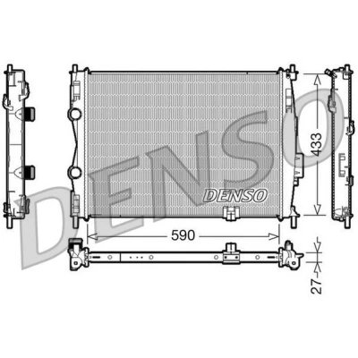 Billede af DENSO DRM46019 Radiator Aluminium 590 433 27 NISSAN: Qashqai / Qashqai+2 I