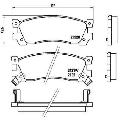 Billede af BREMBO P 49 025 Bremseklodser med akustisk advarsel for slid uden tilbehør
