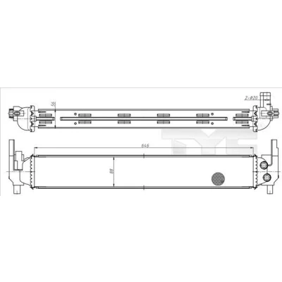 Billede af TYC 737 0070 Radiator 646 88 56 Loddet køleripper SKODA: Fabia 2, III Stationcar, Rapid Hatchback, VOLKSWAGEN: Polo V SEAT: Ibiza 4