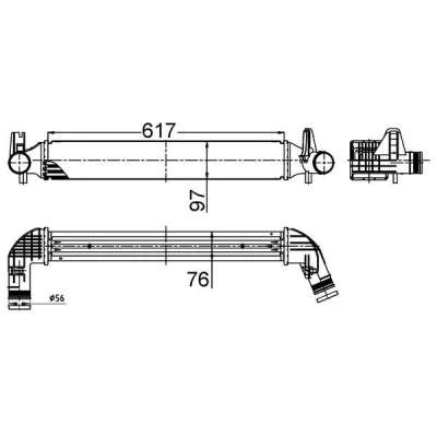 Billede af MAHLE ORIGINAL CI 516 000S Intercooler SEAT: Ibiza 4, 4 ST, SKODA: Fabia 2