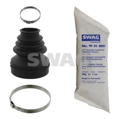 Billede af SWAG 64 93 1056 Drivakselmanchet gearkasse monteret, foraksel Gummi med fedt spændebånd PEUGEOT: 206 Hatchback, 208 I 207 SW