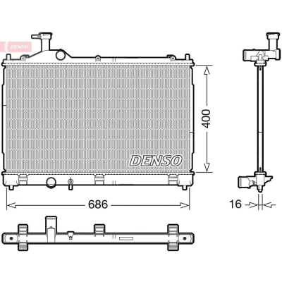 Billede af DENSO DRM45056 Radiator 400 706 16
