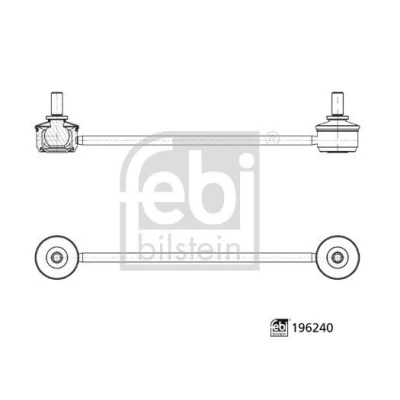 Billede af FEBI BILSTEIN 196240 Stabstag Bagaksel venstre, højre 110mm M12 x 1,5 med møtrikker Stål