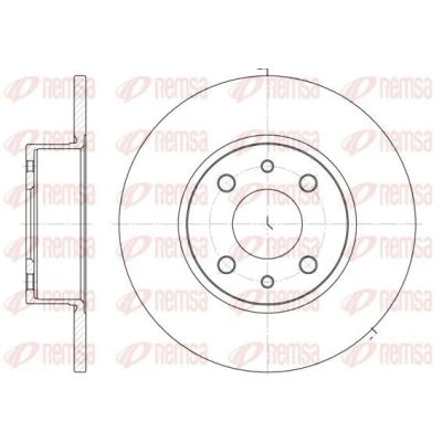 Billede af REMSA 6150.00 Bremseskiver bagaksel 251, 251 10 4 fuldstændigt FIAT: BRAVO 2, Stilo Hatchback