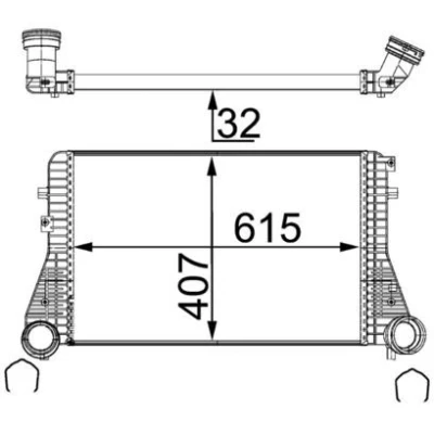 Billede af MAHLE ORIGINAL CI 83 000S Intercooler VOLKSWAGEN: GOLF 6, Passat B7 Variant, SEAT: Leon II Hatchback, AUDI: A3 Hatchback