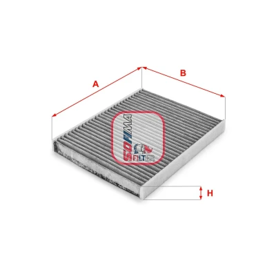 Billede af SOFIMA S 4103 CA Kabinefilter Aktivkulfilter 230mm 177mm 20mm FIAT: BRAVO 2