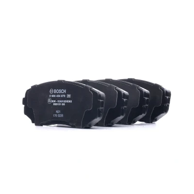 Billede af BOSCH 0 986 494 879 Bremseklodser Low Metallic Inkl. slidadvarselskontakt, med akustisk advarsel for slid anti knirke plade