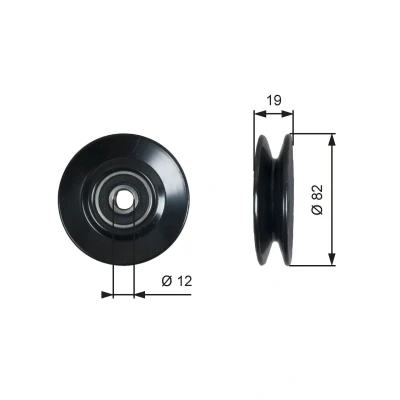 Billede af GATES T36606 Medløberhjul, kilerem BOOST DN CVT Belt