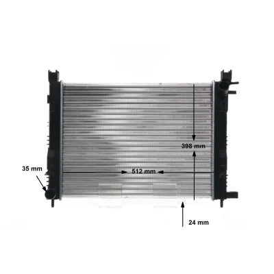 Billede af MAHLE ORIGINAL CR 2166 001S Radiator 512 396 24 Mekanisk fuget køleripper RENAULT: Clio 4, DACIA: Dokker Express