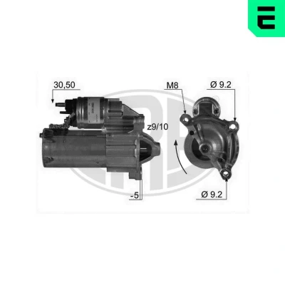 Billede af ERA 220012A Starter 12 1,1 PEUGEOT: 206 Hatchback, 207 307 CITROËN: Berlingo / First I, C3 I II