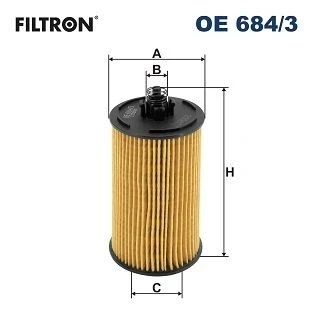 Billede af FILTRON OE 684/3 Oliefilter Filterindsats CHEVROLET: Cruze Sedan, Aveo Hatchback, Orlando, OPEL: Mokka / X