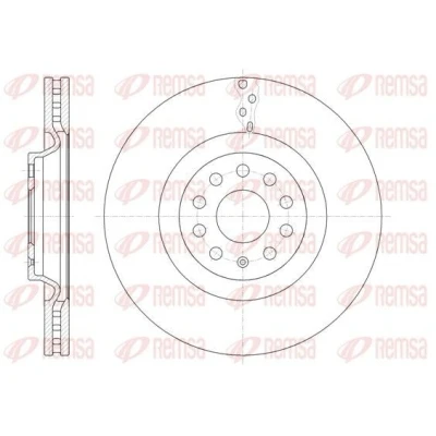 Billede af REMSA 61485.10 Bremseskiver foraksel 340, 340 30 9 ventileret VOLKSWAGEN: Golf 7, Passat B8 Variant, B7 SKODA: Octavia 3 Combi