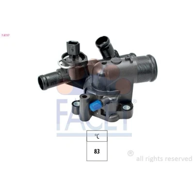 Billede af FACET 7.8737 Termostat 83 Made in Italy OE Equivalent med pakning RENAULT: TRAFIC 2 Kasten