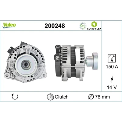 Billede af VALEO 200248 Generator 14V 150A FORD: S Max Mk1, MONDEO 4 Turnier, Stufenheck
