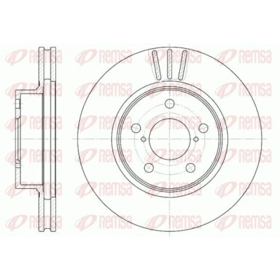 Billede af REMSA 6397.10 Bremseskiver foraksel 260, 260 24 5 ventileret SUBARU: Impreza III Hatchback, I Sedan, II Stationcar