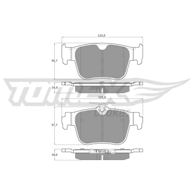 Billede af TOMEX brakes TX 60 10 Bremseklodser bagaksel Ikke forberedt til slidindikator SEAT: Leon IV Sportstourer, SKODA: Octavia Combi