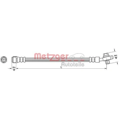 Billede af METZGER 4110381 Bremseslange 431 VOLKSWAGEN: Touareg I