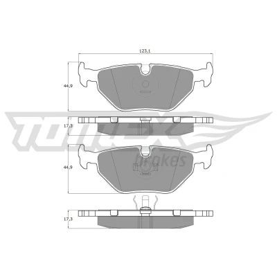 Billede af TOMEX brakes TX 10 70 Bremseklodser bagaksel Forberedt til slidindikator BMW: 3 Sedan, 5 Coupe