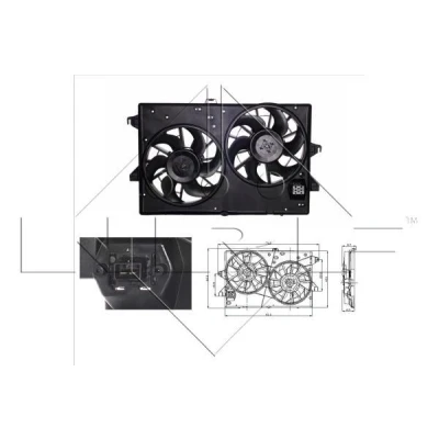 Billede af NRF 47003 Køleventilator 300 12 310/310 med kølerventilatorramme (karm), belastningsmodstand