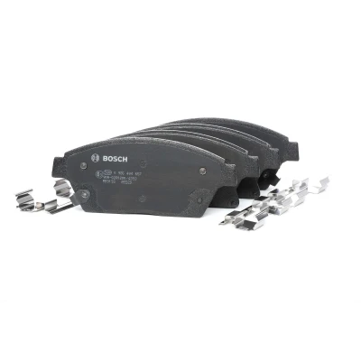 Billede af BOSCH 0 986 494 657 Bremseklodser Low Metallic med akustisk advarsel for slid anti knirke plade, monteringsvejledning