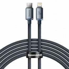 Billede af BASEUS Crystal Shine USB C til Lightning PD 20W oplader kabel 2m Grå
