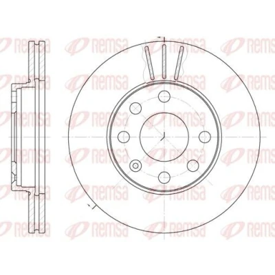 Billede af REMSA 6061.10 Bremseskiver foraksel 236, 236 20 6 ventileret OPEL: Vectra A Sedan, Corsa C Hatchback, Kadett E CC