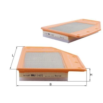 Billede af MAHLE ORIGINAL LX 4572 Luftfilter 49,0 231 349 Filterindsats OPEL: Insignia B Sports Tourer, Grand Sport