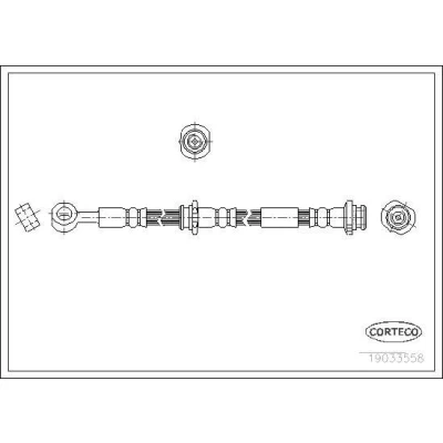 Billede af CORTECO 19033558 Bremseslange Bagaksel venstre 646 NISSAN: Primera Hatchback, Stationcar, Sedan