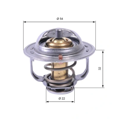 Billede af GATES TH42589G1 Termostat 89 med pakninger uden hus OPEL: Astra H Caravan, Corsa D Hatchback, Zafira B, CHEVROLET: Cruze Sedan