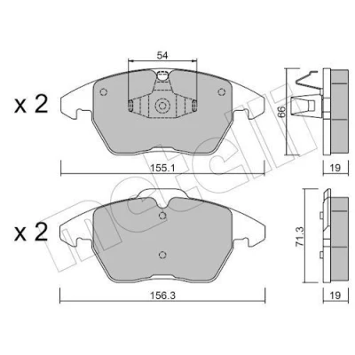 Billede af Bremseklodser METELLI 22 0548 1